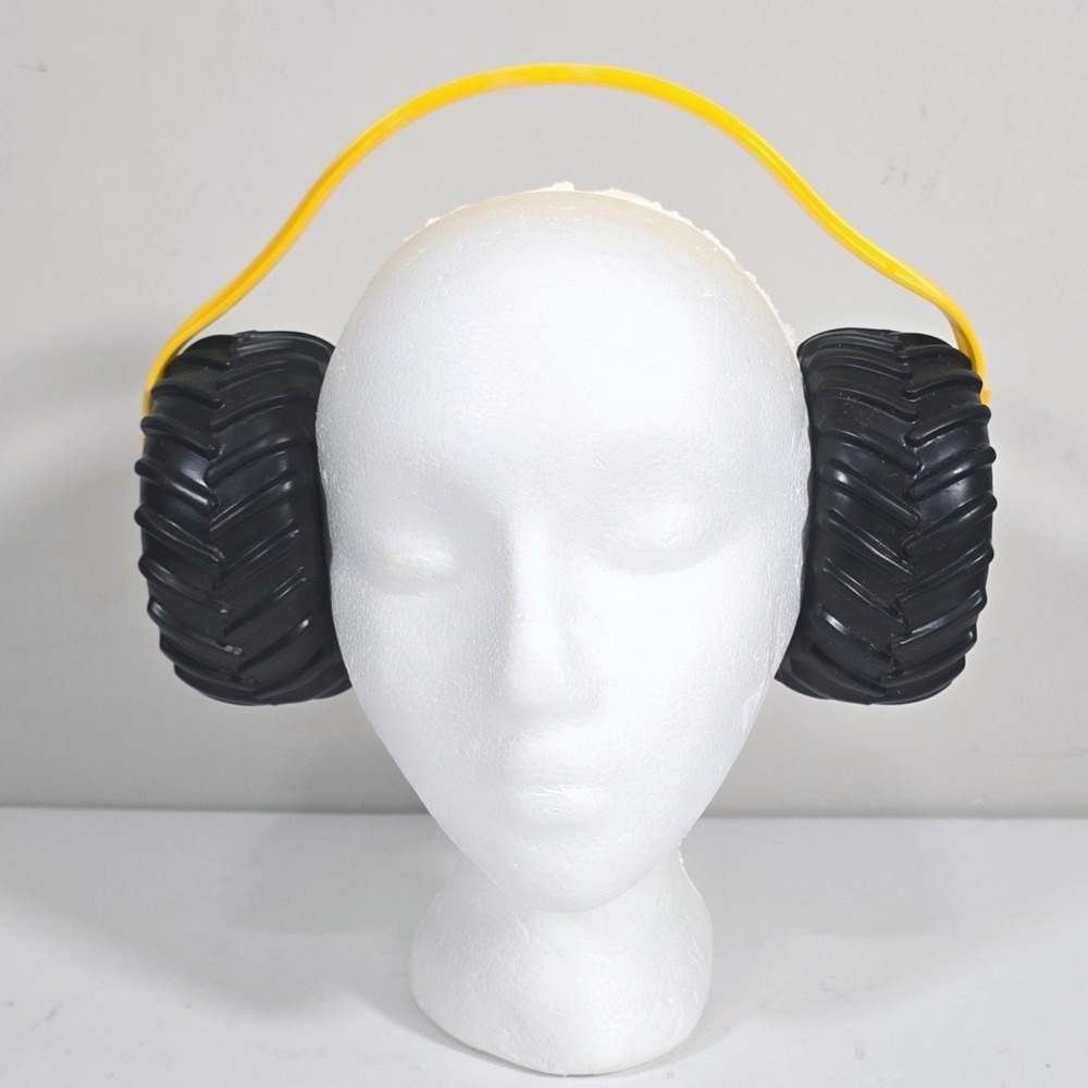 Monster Jam Tire Ear Muffs Kids One Size Black Yellow Monster Truck Noise Gear